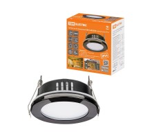 Светильник встраиваемый СВ 01-09 GX53 230 В 50 Гц черный хром IP54  SQ0359-0114  TDM