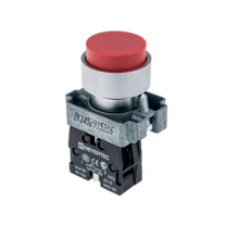 Кнопка выступающая, красная 1NC, мет. MTB2-BLZ124  58156  ОВЕН