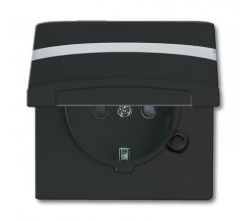 Розетка SCHUKO, 20 EUGKBN-35-101, с крышкой, с защитными шторками, Allwetter44, IP44, черный/антрацит, 16А, 250В.  2064-0-0302   2CKA002064A0302  A