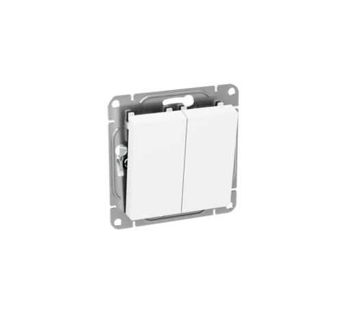 Механизм выключателя, двухклавишный, проходной, белый Эпика EKF  UP1-SWW-21  EKF