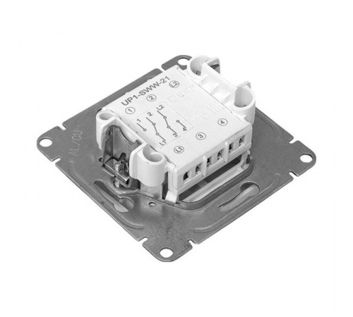 Механизм выключателя, двухклавишный, проходной, белый Эпика EKF  UP1-SWW-21  EKF