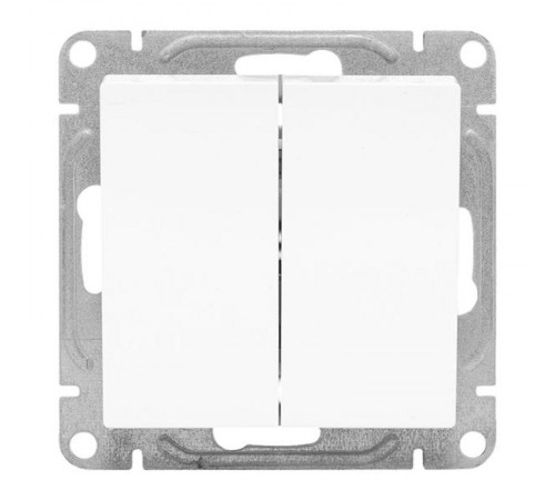 Механизм выключателя, двухклавишный, проходной, белый Эпика EKF  UP1-SWW-21  EKF