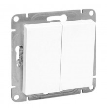 Механизм выключателя, двухклавишный, проходной, белый Эпика EKF  UP1-SWW-21  EKF