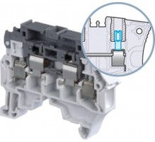 Клемма ZS4-SF1-T2 Держатель предохранителя 5x20мм, 5x25мм, 4мм.кв. 2 тестовые розетки  1SNK508411R0000  TE