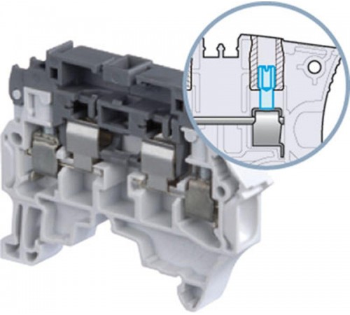 Клемма ZS4-SF1-T2 Держатель предохранителя 5x20мм, 5x25мм, 4мм.кв. 2 тестовые розетки  1SNK508411R0000  TE