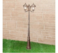 Светильник садово-парковый Capella F/3 черное золото  a025017  Elektrostandard