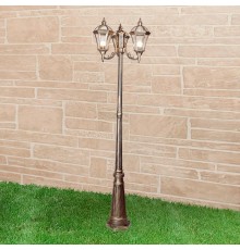 Светильник садово-парковый Capella F/3 черное золото  a025017  Elektrostandard