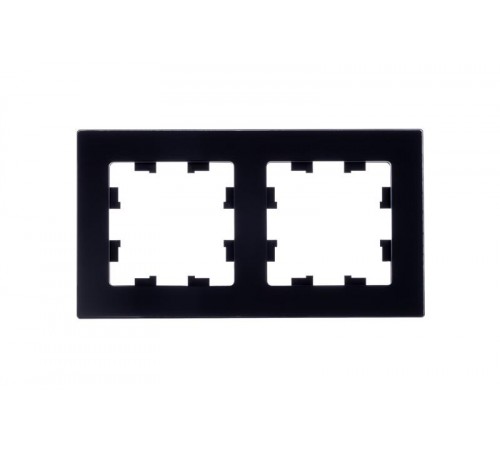 AtlasDesign Nature Черный Рамка 2-ая, натуральное стекло  ATN361002  SE