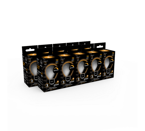 Лампа светодиодная Filament Шар 9W 590lm 3000К Е27 milky диммируемая LED 1/10/50  105202109-D  Gauss