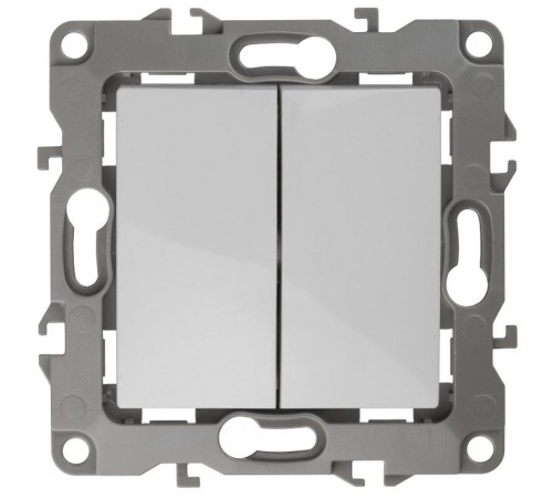 Переключатель ЭРА Серия 12 12-1112-01 перекрёстный двойной, 10АХ-250В, белый   Б0065269  ЭРА