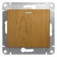 Glossa Дерево Дуб Выключатель 1-клавишный с подсветкой, сх.1а, 10АХ  GSL000513  SE