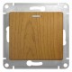 Glossa Дерево Дуб Выключатель 1-клавишный с подсветкой, сх.1а, 10АХ  GSL000513  SE