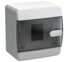 Корпус пластиковый навесной на 4 модуля ЩРН-П-4 IP41 черная прозрачная дверь UNION Compact  UIC-KP12-N-04-41-K01  IEK