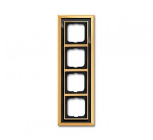 Рамка 4-постовая, серия Династия, Латунь полированная, черное стекло  1754-0-4568   2CKA001754A4568  ABB