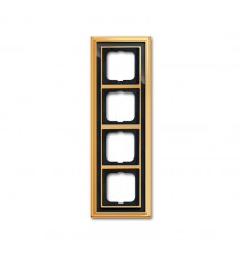 Рамка 4-постовая, серия Династия, Латунь полированная, черное стекло  1754-0-4568   2CKA001754A4568  ABB