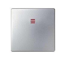 Simon 82 Клавиша для кнопочного выключателя с подсветкой, S82, S82N, алюминий  82011-33  Simon