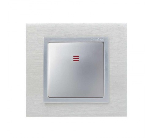 Simon 82 Клавиша для кнопочного выключателя с подсветкой, S82, S82N, алюминий  82011-33  Simon