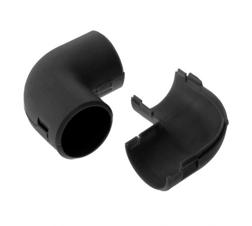 Соединитель угловой разборный черный д25 (5шт/300шт уп/кор)  PR13.0175  Промрукав