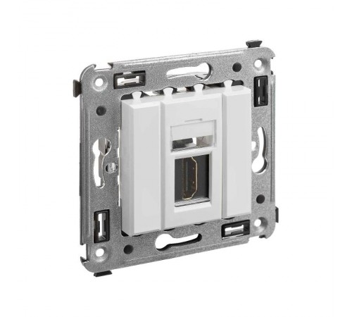 HDMI розетка одинарная в стену, тип А-А, "Avanti", "Белое облако"  4400253  DKC