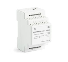 Моллюск 12/1,5 DIN источник питания 12В+/-10% 1,5А, Uвх=90-265VAC, 110-370VDC  838  Бастион