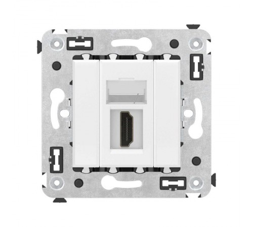 HDMI розетка одинарная в стену, тип А-А, "Avanti", "Белое облако"  4400253  DKC