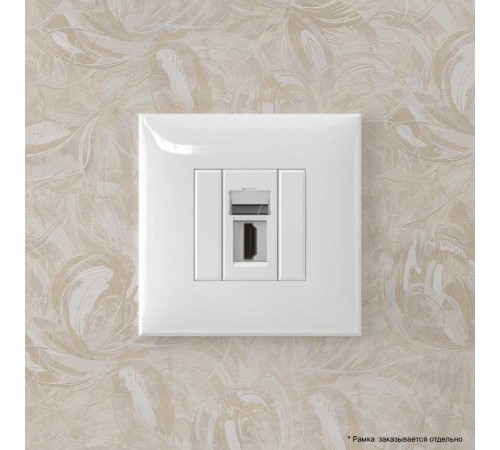 HDMI розетка одинарная в стену, тип А-А, "Avanti", "Белое облако"  4400253  DKC