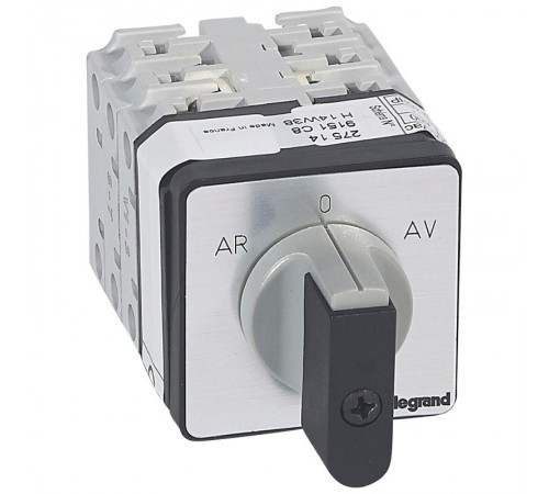 Переключатель трехфазного электродвигателя - на одно направление - PR 17 - 8 контактов - крепление на дверце  027515  Legrand