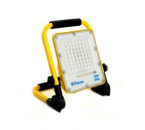 Светодиодный прожектор Feron LL-950 переносной с зарядным устройством IP66 30W 6400K  48675  Feron