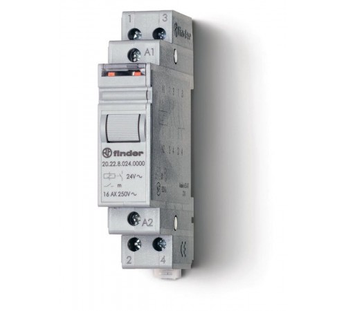 Модульное электромеханическое шаговое реле; 2NO 16А, 3 состояния; контакты AgNi; питание 120В AC; ширина 17.5мм  202681200000PAS  Finder