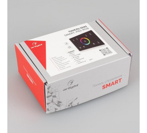 Панель Sens SMART-P83-RGB Black (230V, 4 зоны, 2.4G) (Arlight, IP20 Пластик, 5 лет)  028403  Arlight