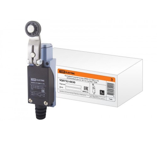 Концевой выключатель ВККН-2118М11-У2 роликовый рычаг 5А 1з+1р IP65   SQ0732-0030  TDM