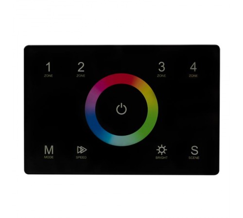 Панель Sens SMART-P83-RGB Black (230V, 4 зоны, 2.4G) (Arlight, IP20 Пластик, 5 лет)  028403  Arlight