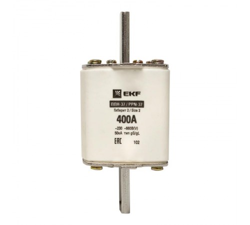 Плавкая вставка ППН-37 400/400А габарит 2  fus-37/400  EKF