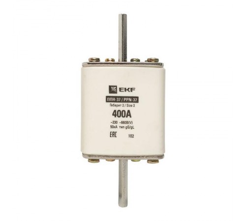 Плавкая вставка ППН-37 400/400А габарит 2  fus-37/400  EKF