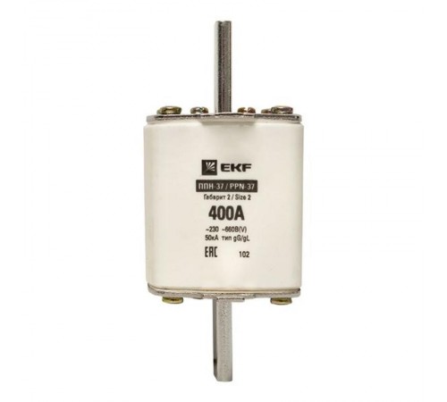 Плавкая вставка ППН-37 400/400А габарит 2  fus-37/400  EKF