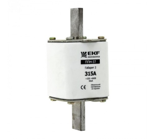 Плавкая вставка ППН-37 400/200А габарит 2  fus-37/400/200  EKF
