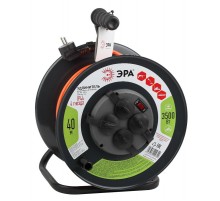 Удлинитель силовой ЭРА RMx-4es-3x1.5-40m-IP44 на м. катушке c/з 4 гн 40м ПВС 3х1.5  Б0046851  ЭРА