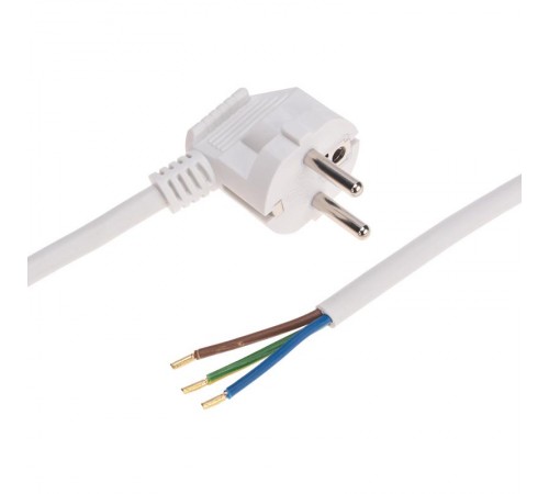 Шнур электрический с вилкой ПВС 3х1,5 мм2 5м (белый)  11-1329  REXANT