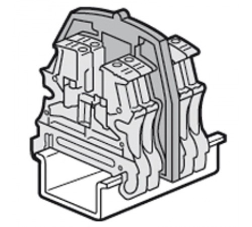 Разделительная и изолирующая перегородка Viking 3 - для винтовых клемм - 2 входа/2 выхода - с разъед. - с шагом 6 мм  037562  Legrand