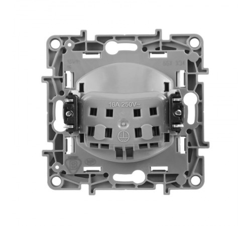 Etika Слоновая кость Розетка без заземления со шторками, винтовые клеммы  672334  Legrand