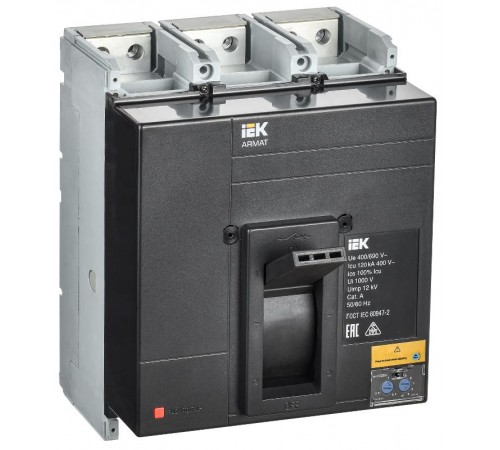 ARMAT Авт. выкл. лит. корпус 3P N 120кА 1000А ТМ рег.  AR-MCCB-3N-120-1000A-ATUC  IEK