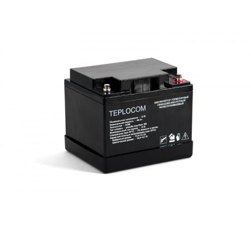 АКБ TEPLOCOM 40Ач Герметичный свинцово-кислотный необслуживаемый AGM АКБ 12В 40Ач  436  Бастион