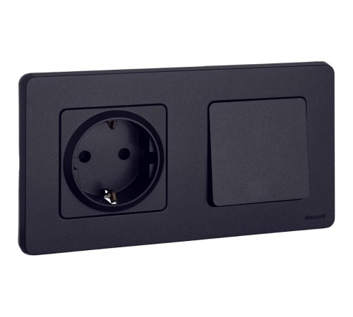 Inspiria Антрацит Выключатель 1-клавишный С/У без рамки  673603  Legrand