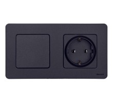 Inspiria Антрацит Выключатель 1-клавишный С/У без рамки  673603  Legrand