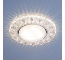 Светильник точечный встраиваемый 3026 GX53 CL прозрачный с подсветкой  a041528  Elektrostandard