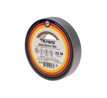 Изолента ПВХ 0.13х15 мм, 25 м, серая  KR-09-2108  Kranz