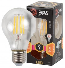 Лампа светодиодная F-LED A60-9W-827-E27 (филамент, груша, 9Вт, тепл, Е27)  Б0043433  ЭРА