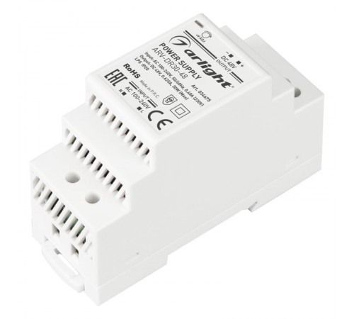 Блок питания ARV-DR30-48 (48V, 0.6A, 30W) (Arlight, IP20 DIN-рейка)  034675  Arlight