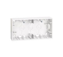 Simon 27 Монтажная коробка для накладного монтажа, 2 поста, 86х164х37мм, S27 Play, белый  2700752-030  Simon