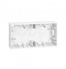 Simon 27 Монтажная коробка для накладного монтажа, 2 поста, 86х164х37мм, S27 Play, белый  2700752-030  Simon